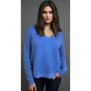 Banana Republic Filpucci Sweater Womens Size Small Blue V-Neck Long Sleeve EUC